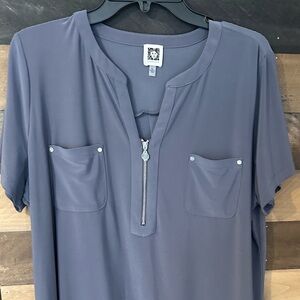 Anne Klein zip front top size xl